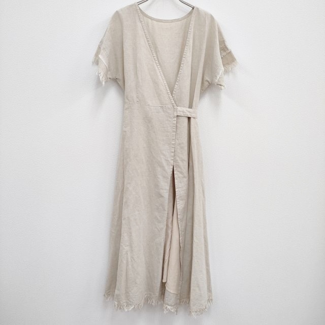 MADROMY マッドロミー 新品 2way linen dress 定価16500円 コットンリネン ワンピース ベージュ 3-0924S 223490_画像2