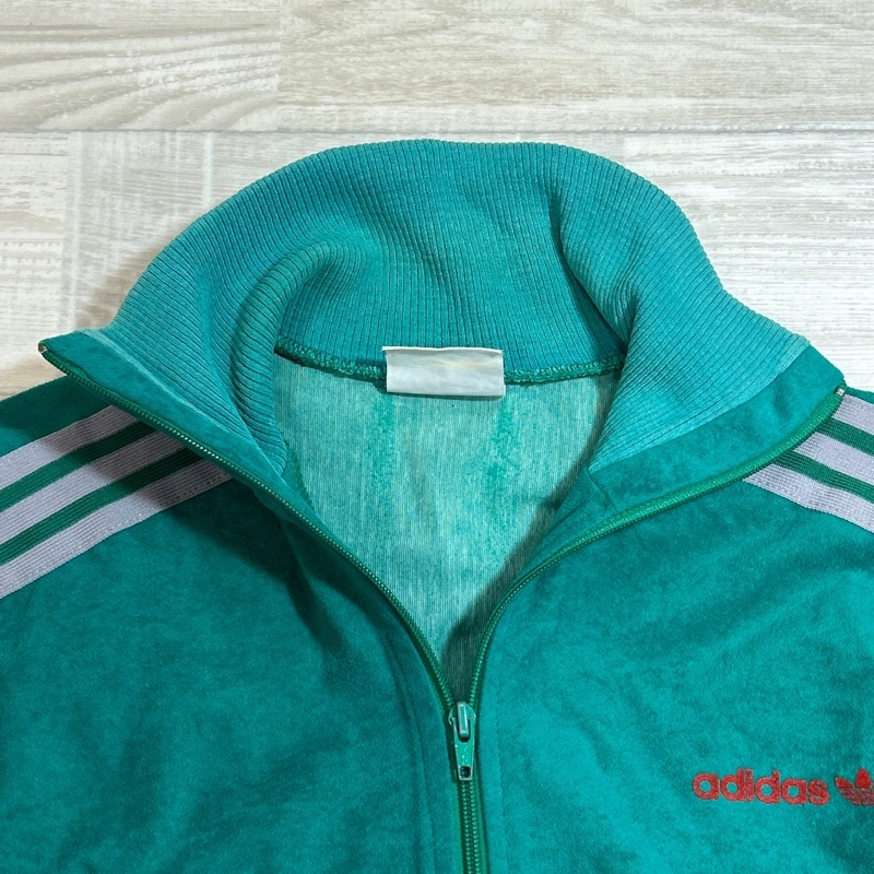 adidas/アディダス/70s/フランス製/VENTEX社製/配色切り替えトラックジャケット/モールスキン調生地/ジャージ/ビンテージ/万国旗_画像6