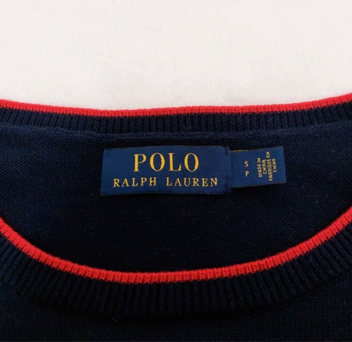 レア　RALPH LAUREN ラルフローレン　ロゴ　ニット　セーター　ネイビー