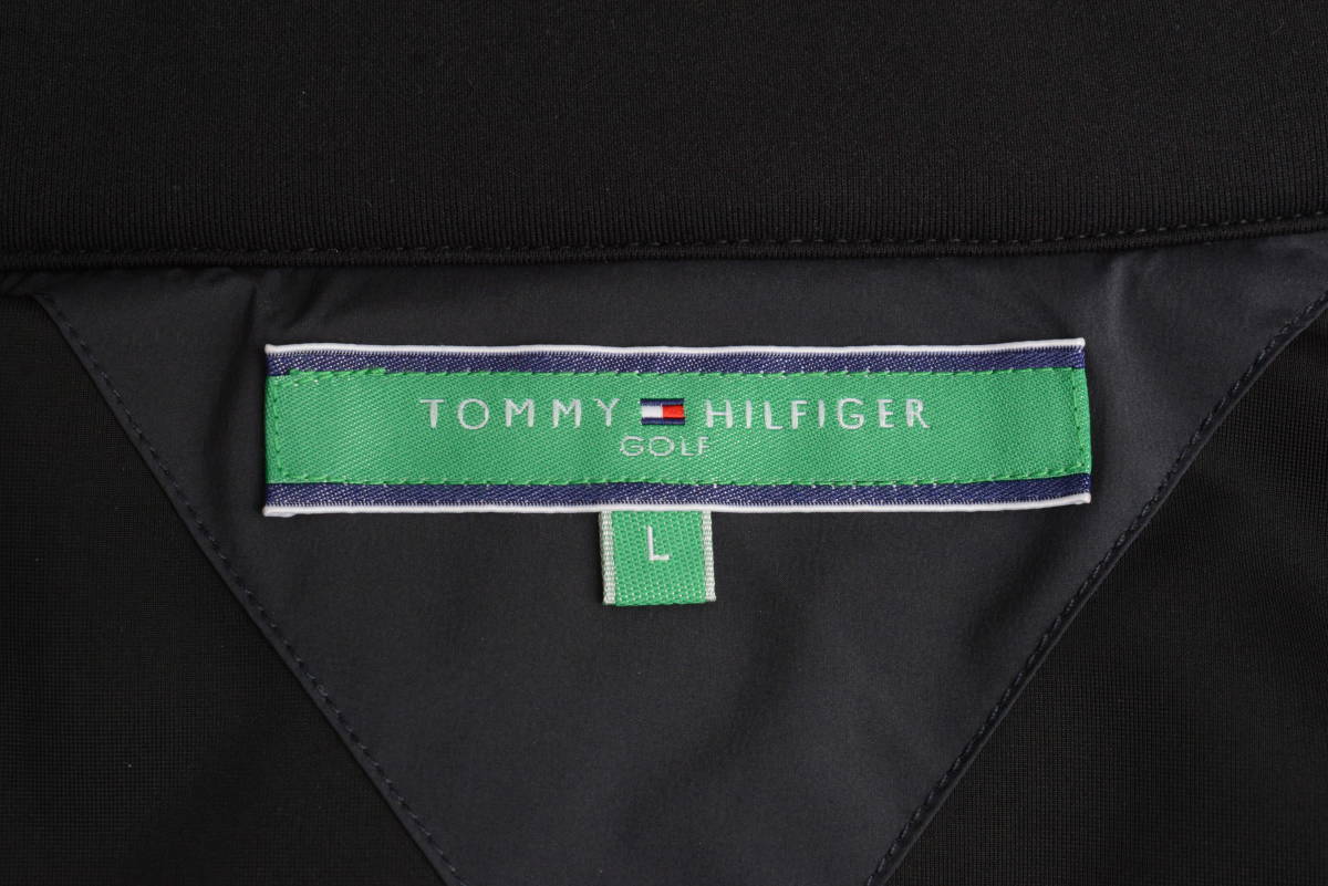 【程度良好 人気ブランド】トミーフィルフィガー TOMMY HILFIGER GOLF メンズ 長袖ブルゾン ブラック サイズL トミーゴルフ 黒 THMA292_画像9