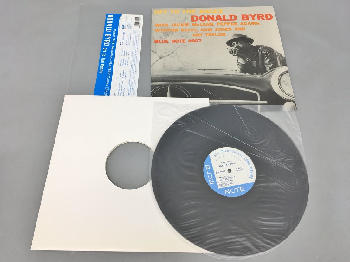 LPレコード Off To The Races Donald Byrd BLUE NOTE 4007 復刻 美品 2309LBM241の画像3