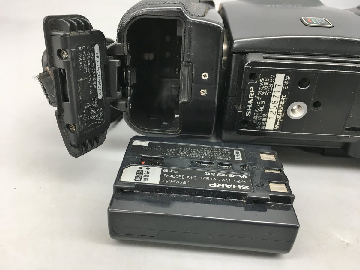 シャープ SHARP 液晶8ミリビデオカメラ ビューカム VL-HL3 テープ付き ジャンク 2310LT023_画像6