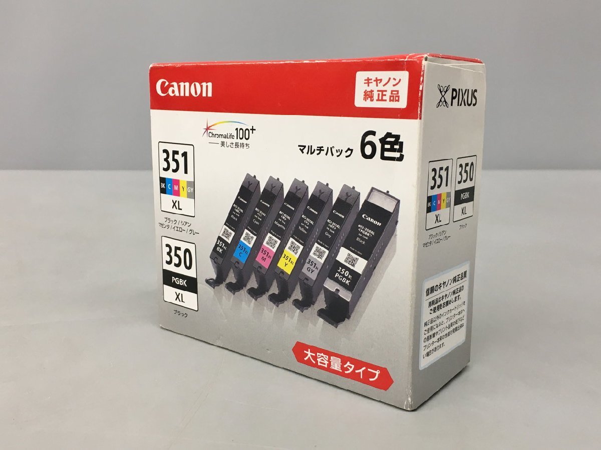 純正インクカートリッジ 6色マルチパック大容量タイプ BCI-351XL+350XL キヤノン CANON 期限切れ品 未開封 2310LS113_画像1