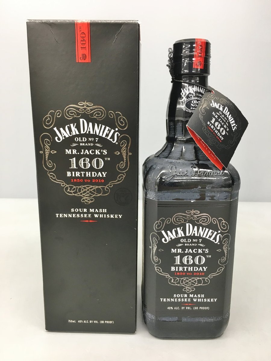 ジャックダニエル Jack Daniel's テネシーウイスキー 160周年記念 750ml 40% アメリカ合衆国 未開栓 FALSE 2310LR169_画像1