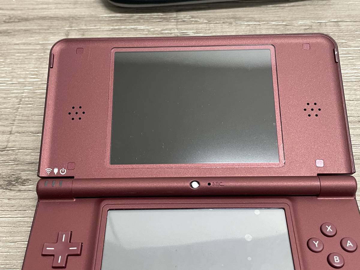 ☆ DSiLL ☆ ニンテンドーDS i LL ワインレッド 動作品 状態良好 本体 タッチペン ポーチ Nintendo DS 0665_画像9