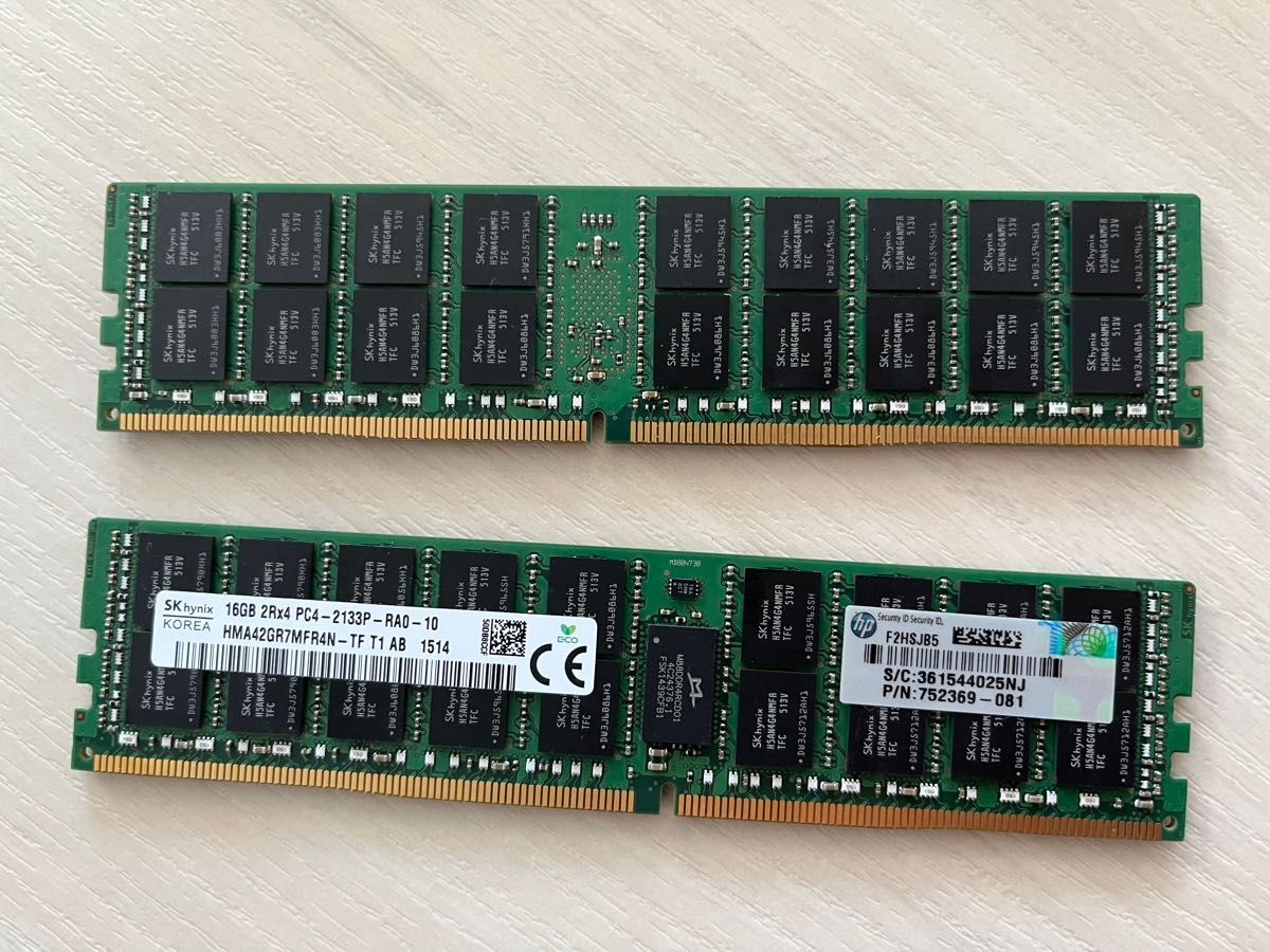 SKhynix 16GB 2RX4 PC4-2133P サーバー用メモリ 16点 メモリ