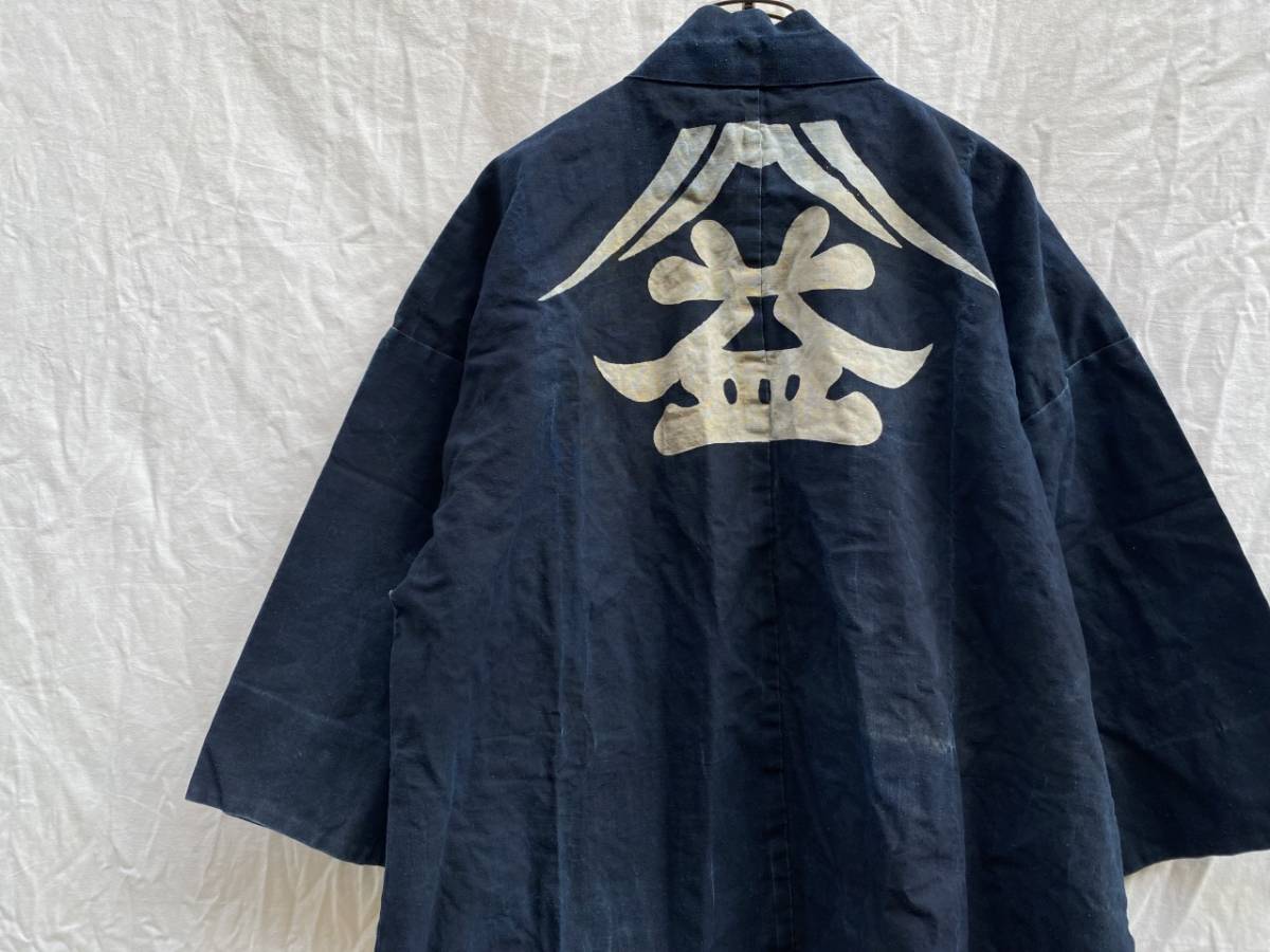 初売り】 木綿 もめん 印半纏 40s50s 戦後 昭和初期 手差し 襤褸 BORO