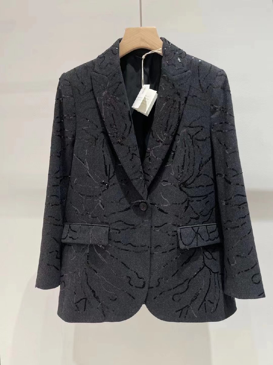2022特集 Brunello Cucinelli ブルネロクチネリ レディース ジャケット スーツ スパンコール 36-42 サイズ選択可能 2316-36 Sサイズ 2022特集 Brunello Cucinelli ブルネロクチネリ レディース ジャケット スーツ スパンコール 36-42 サイズ選択可能 2316-36 Sサイズ