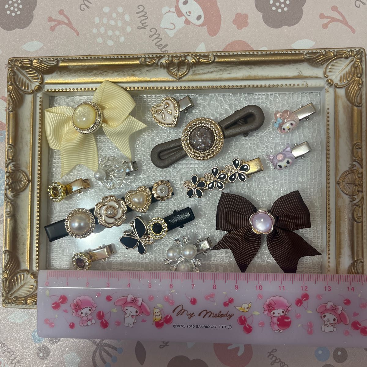 ビジュー ヘアクリップ【13個セット】(ばら売り不可です。)【まとめ売り