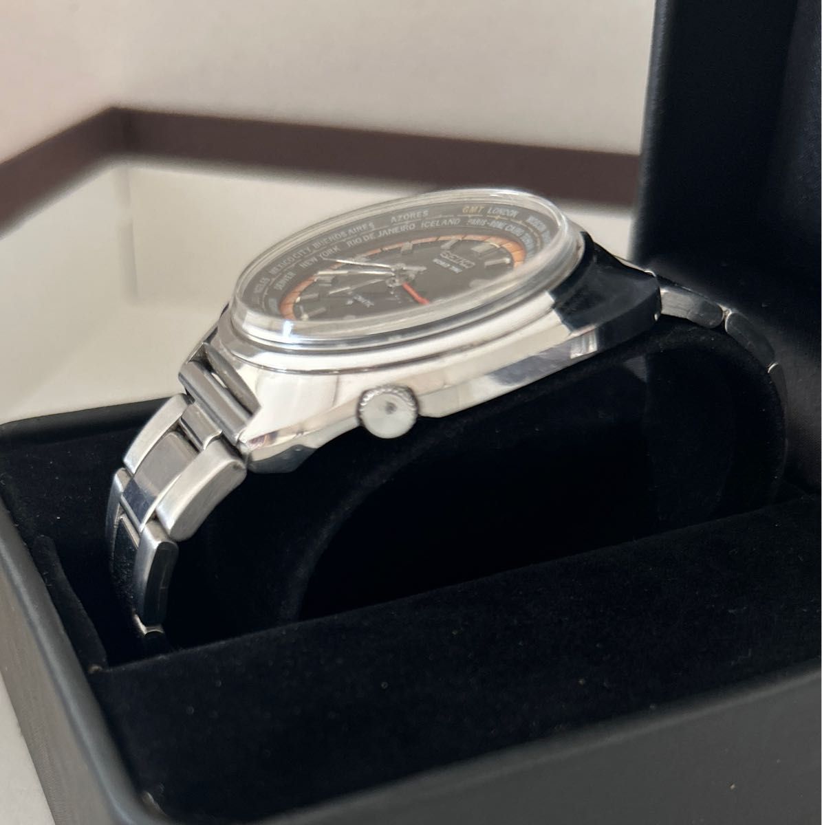【美品】SEIKO セイコー　6117-6400  メンズ　腕時計　ワールドタイム　逆輸入品　自動巻き　稼働品　