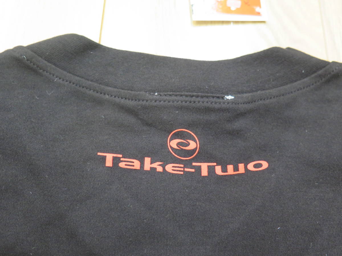 未使用タグ付き Take-Two テイクツー Vネック長袖Tシャツ 黒 ブラック M～Lサイズ相当の画像6