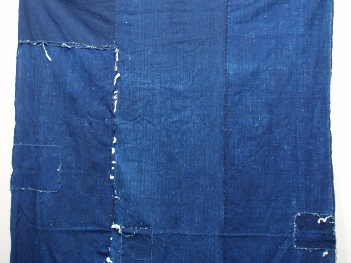 L43524【生地取り用 リメイク用 古布 綿 ボロ 襤褸 藍染】 布団がわ ほどき 大判_画像8