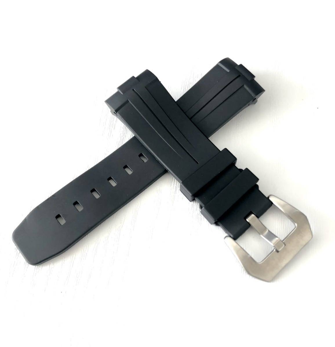 24mm наручные часы мужской для силикон резиновая лента машина b end черный чёрный [ соответствует ] Panerai 
