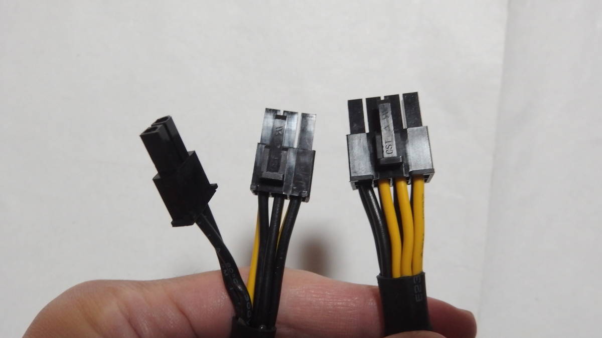 プラグイン式ATX電源用 PCI-E 補助電源 6+2Pin x2 ケーブル 約55cm 3本 動作未確認品_画像7