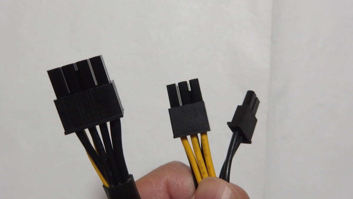 プラグイン式ATX電源用 PCI-E 補助電源 6+2Pin x2 ケーブル 約55cm 3本 動作未確認品_画像8