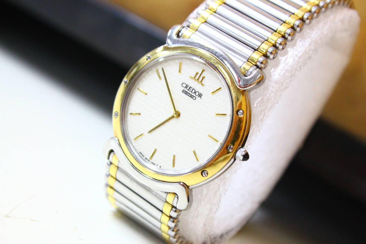 SEIKO 良品 クレドール 18K ベゼル 腕時計 18金 セイコー K18 - 時計