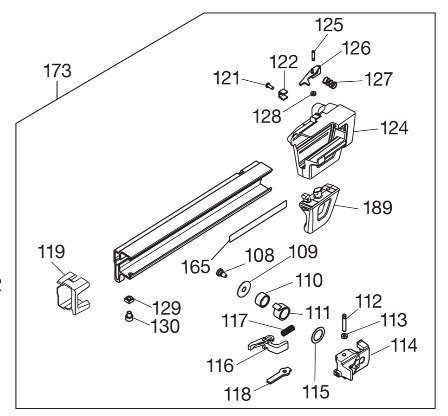 MAX マックス ピン打機 ガス ネイラ GS-738C2用 マガジン ラベル ASSY 38ST No.173 パーツ 部品 コンクリート コンクリ 釘打ち機 釘打機