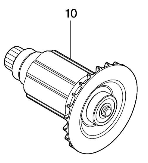 マキタ makita 40Vmax 充電式 ドライバドリル DF001GRDX 用 ロータ 619611-6 部品 修理 パーツ ドリル ドライバー 座掘り 穴あけ