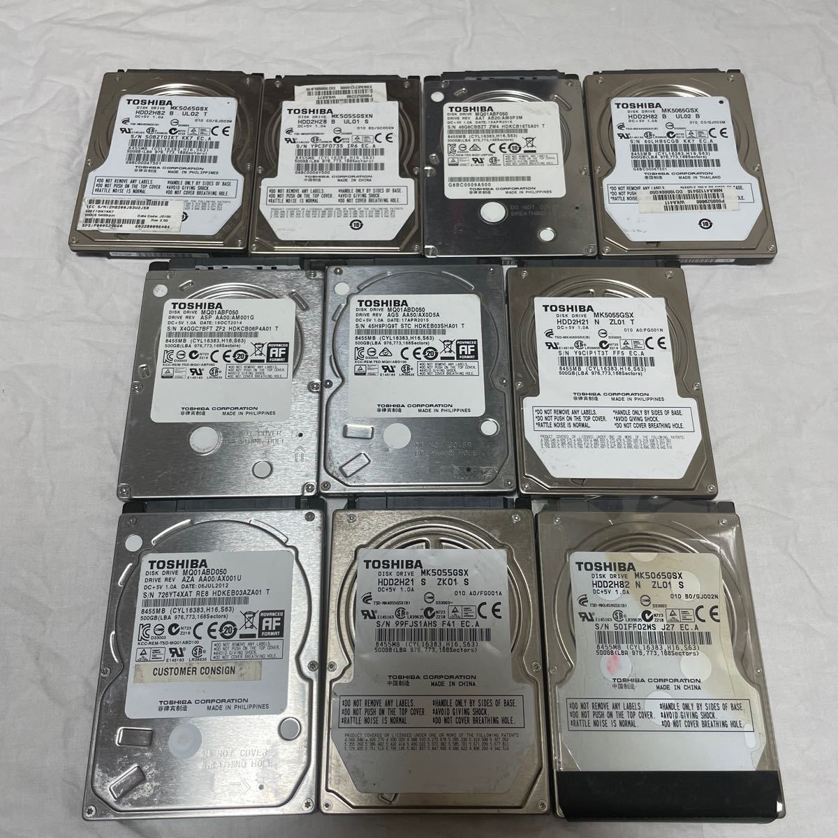 TOSHIBA SATA HDD 500GB ジャンク品 10個セット_画像1
