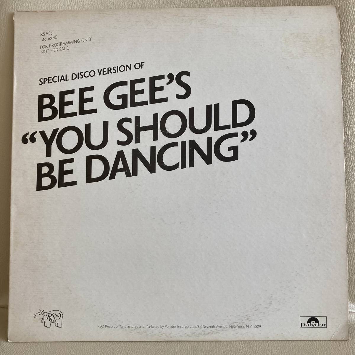 Bee Gees - You Should Be Dancing (Special Disco Version) 12 INCH_画像1