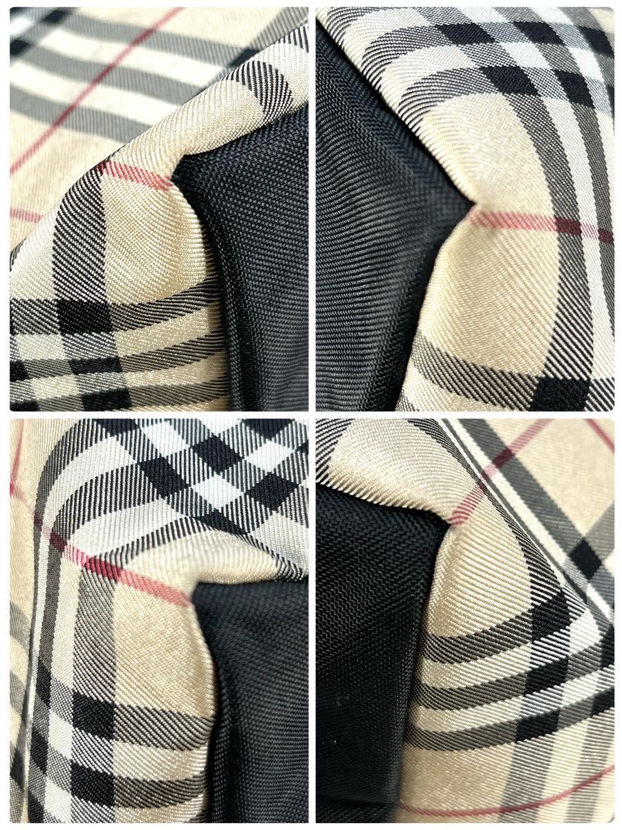 【極美品】バーバリーブルーレーベル ★BURBERRY BLUE LABEL ノバチェック トートバッグ ナイロン/レザー ベージュ/黒 三陽商会 正規品_画像9