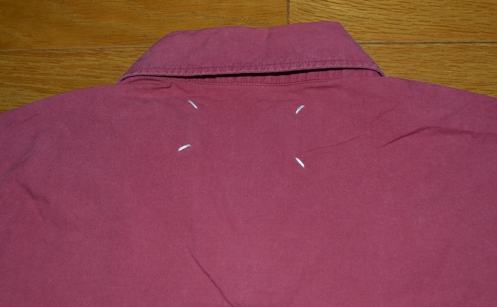 マルジェラ10 ワインレッドシャツ 46 ほか3枚セット フランス製ジルボー麻シャツ(パープル系) ジル・サンダーカーキ系シャツ _画像3