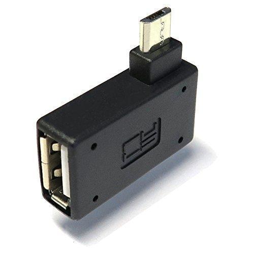 USB conversion adapter horizontal 90 times OTG HUB-USB( female ) [microUSB left direction ]