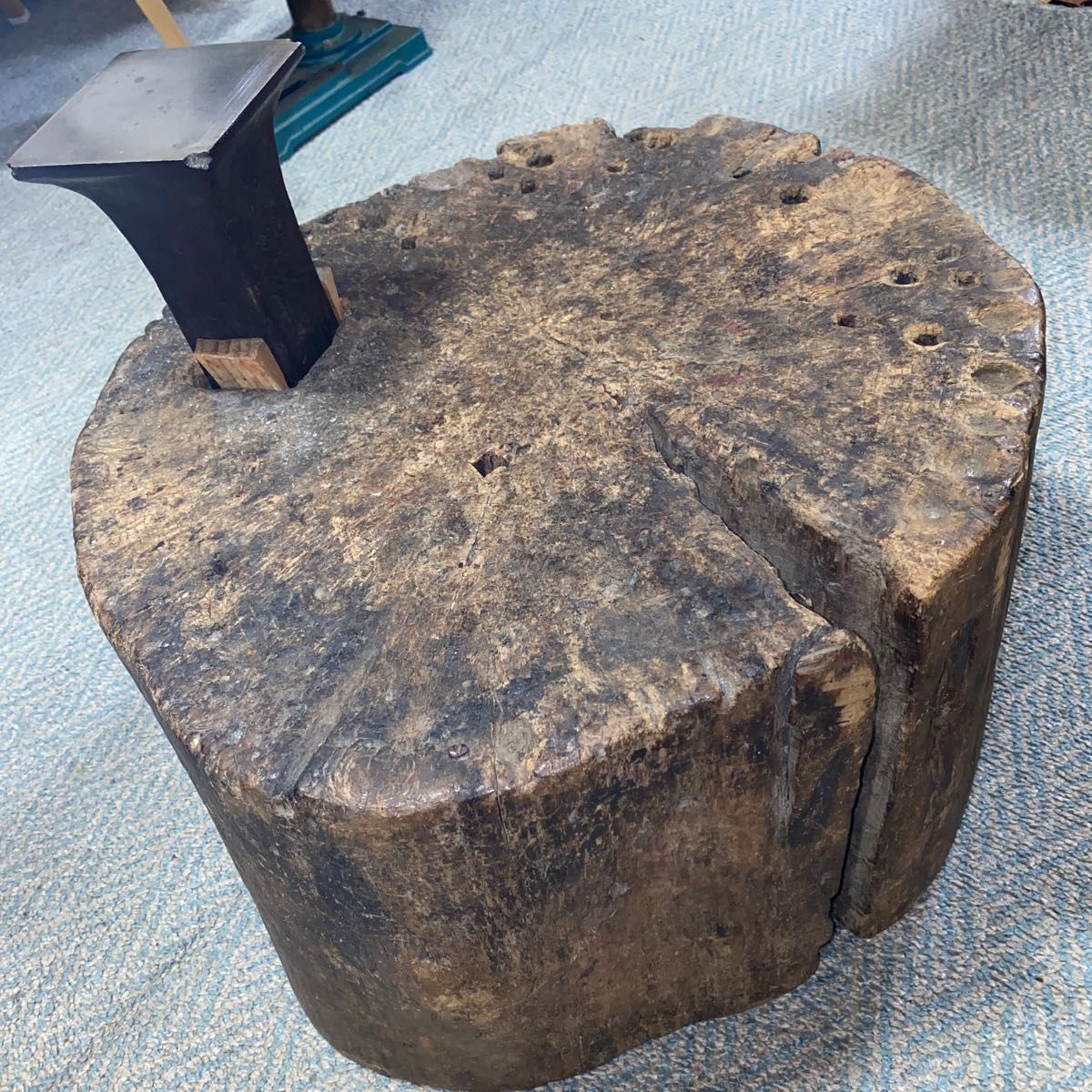 欅台43cm金床付き 作業台