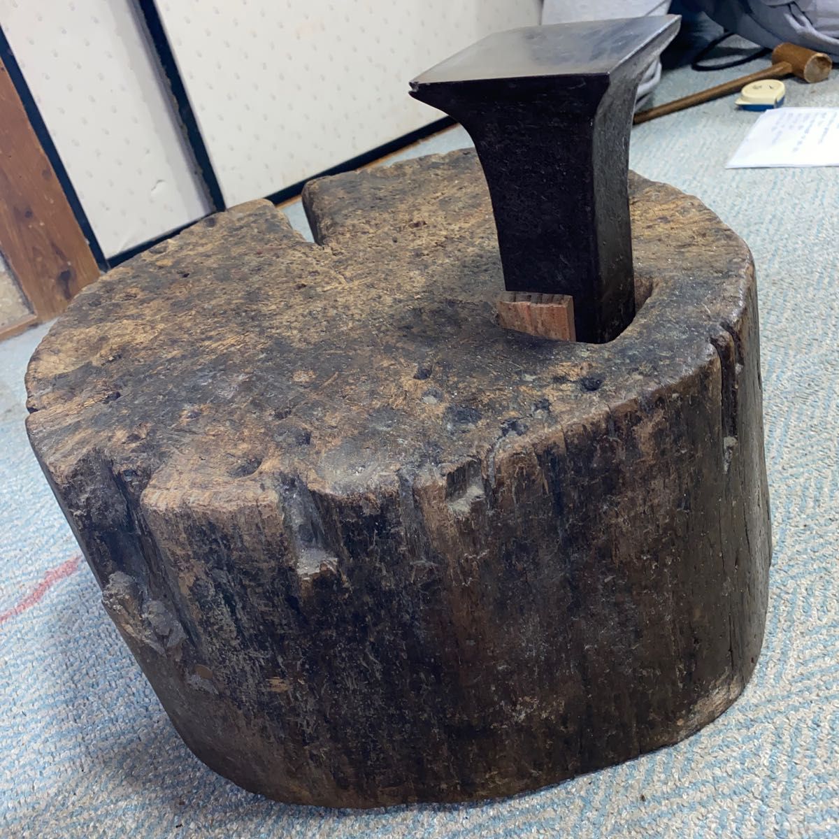 欅台43cm金床付き 作業台