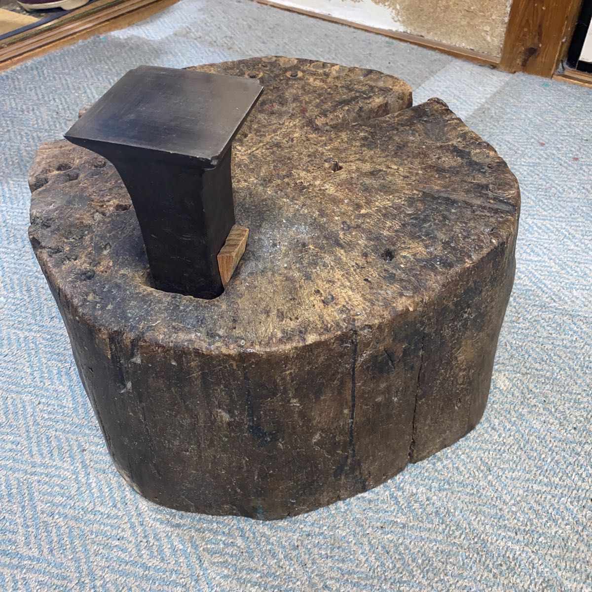 欅台43cm金床付き 作業台