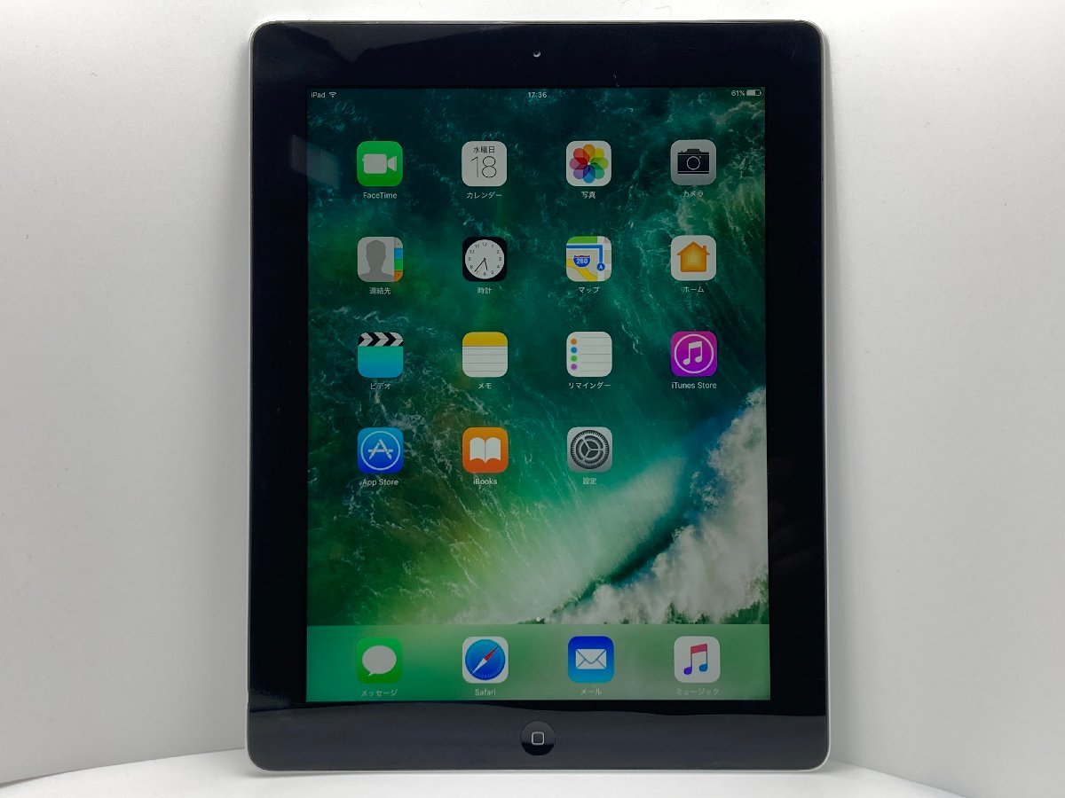【中古・ジャンク】液晶画面浮き 打痕 色ムラ Apple iPad 4th Wi-Fiモデル 16GB スペースグレイ NW利用制限ー 本体 A-FF182_画像1