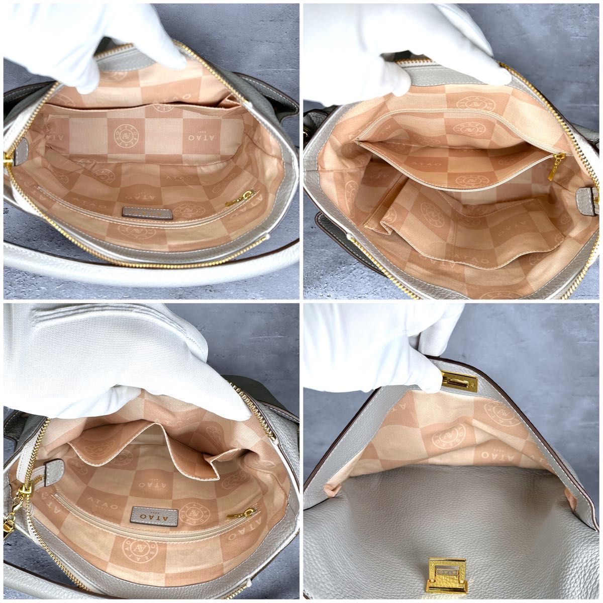 【超美品】ATAO アタオ ウィークエンド レザー ショルダーバッグ 2way