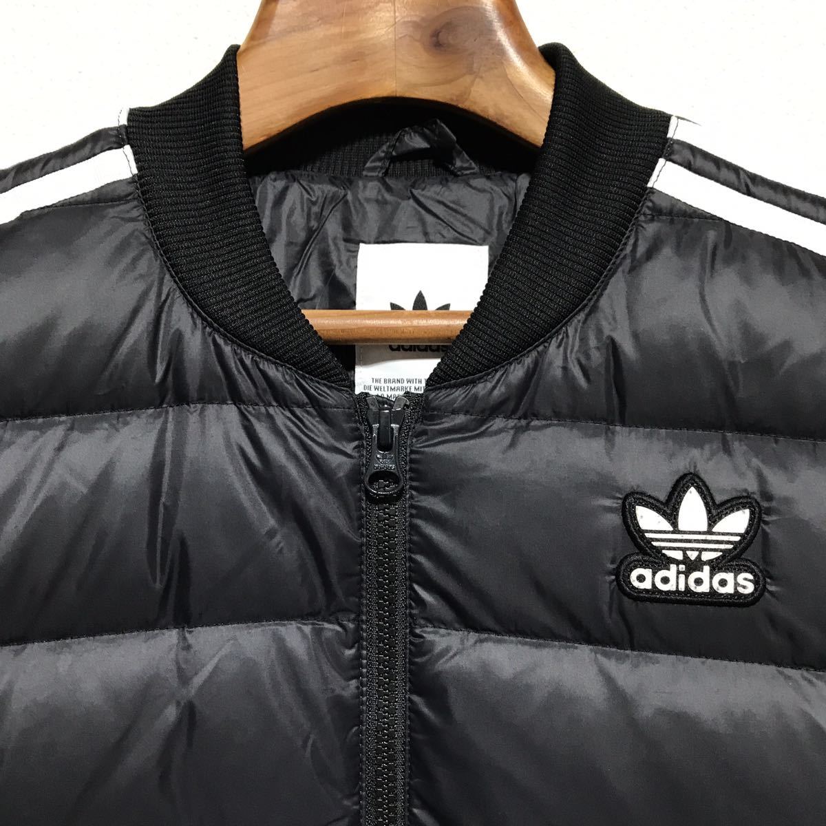 [即決古着]adidas Originals/アディダスオリジナルス/スーパースターライトダウンジャケット/ブラック×ホワイト/Mサイズ/FL0004_画像4