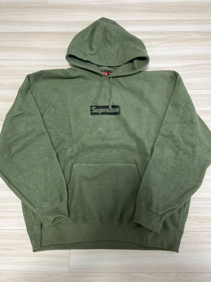 ほぼ未使用 試着のみ Supreme Inside Out Box Logo Hooded Sweatshirt Light Olive XXL シュプリーム ボックスロゴ インサイドアウト_画像1