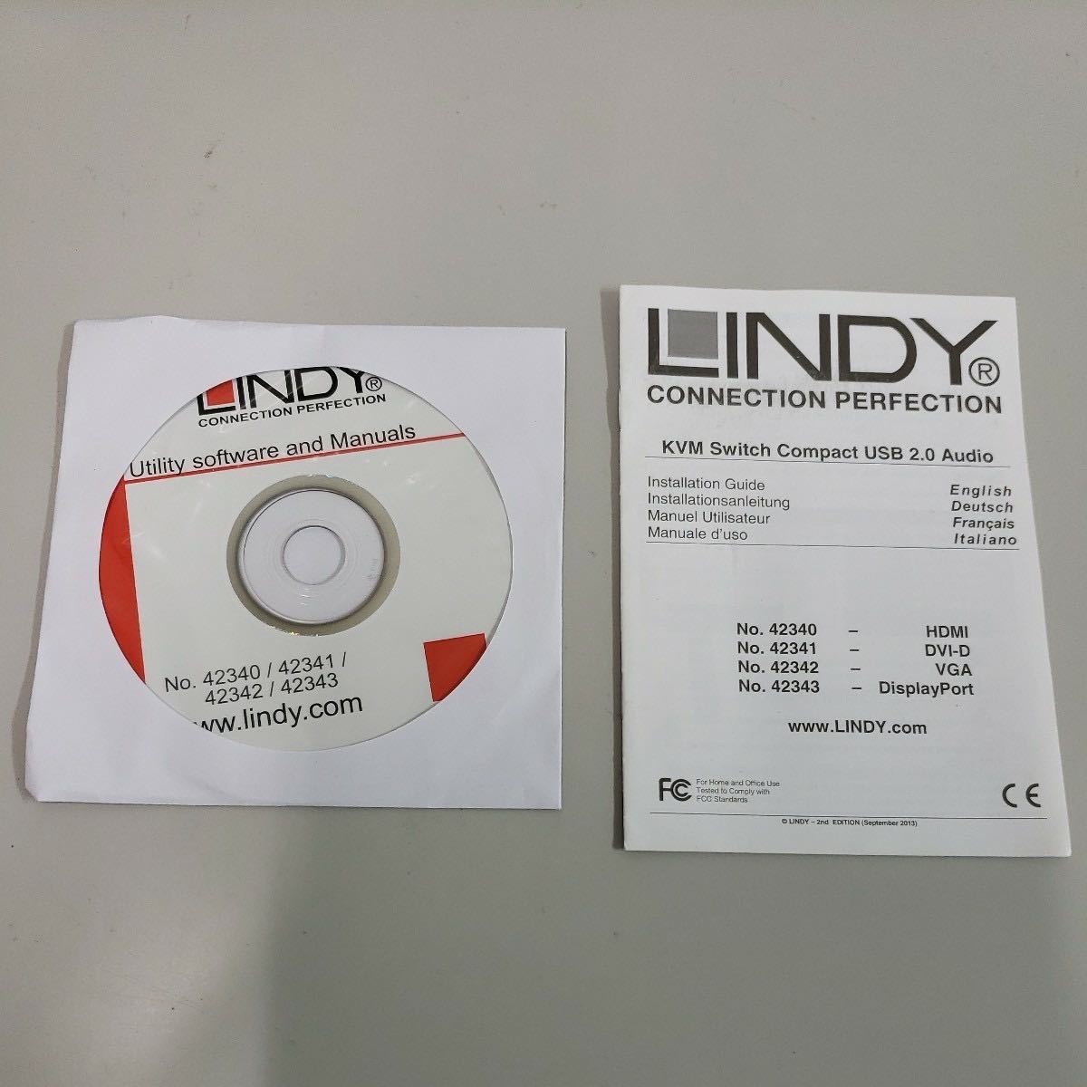 604y3113 ★LINDY オーディオ対応 2ポートUSB2.0 DVI KVMスイッチ(型番:42341)_画像7