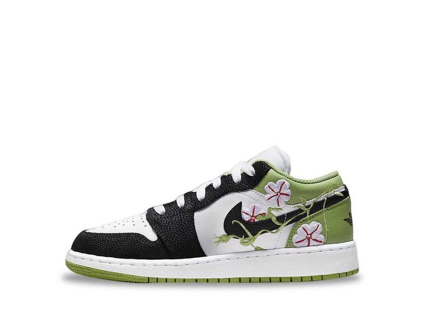 23cm～ Nike GS Air Jordan 1 Low "Floral Embroidery/White/Green" 23.5cm DQ8389-100