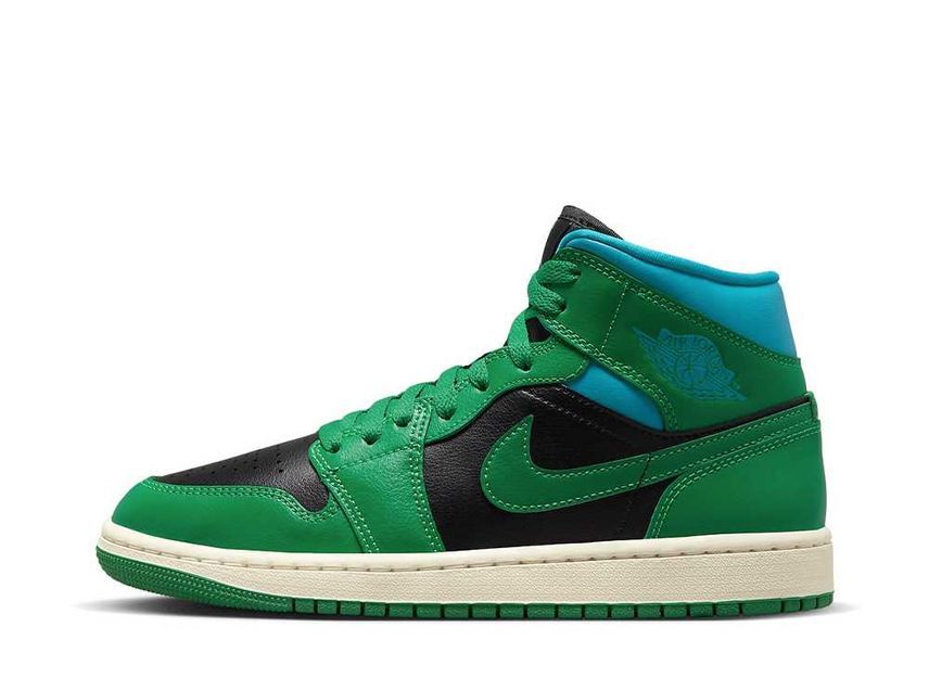 26.0cm以上 Nike WMNS Air Jordan 1 Mid "Black/Lucky Green and Aquatone" 28.5cm BQ6472-033