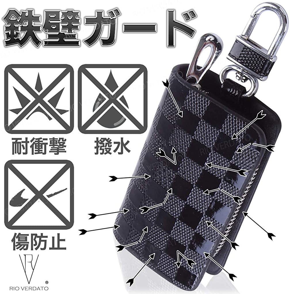 【送料無料、匿名配送】新品 各社対応 スマートキーケース キーカバー キーホルダー カーボンレザーの画像2