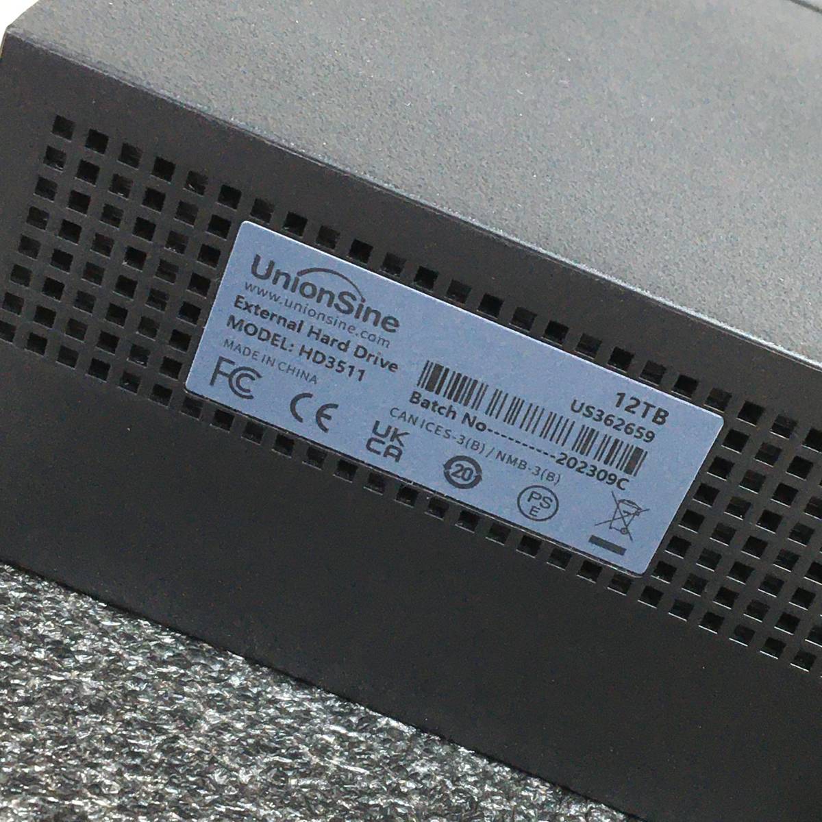 UnionSine 外付けハードディスク 12TB USB3.2Gen2 Type-C HDD テレビ録画 / 4K / HD3511_画像5