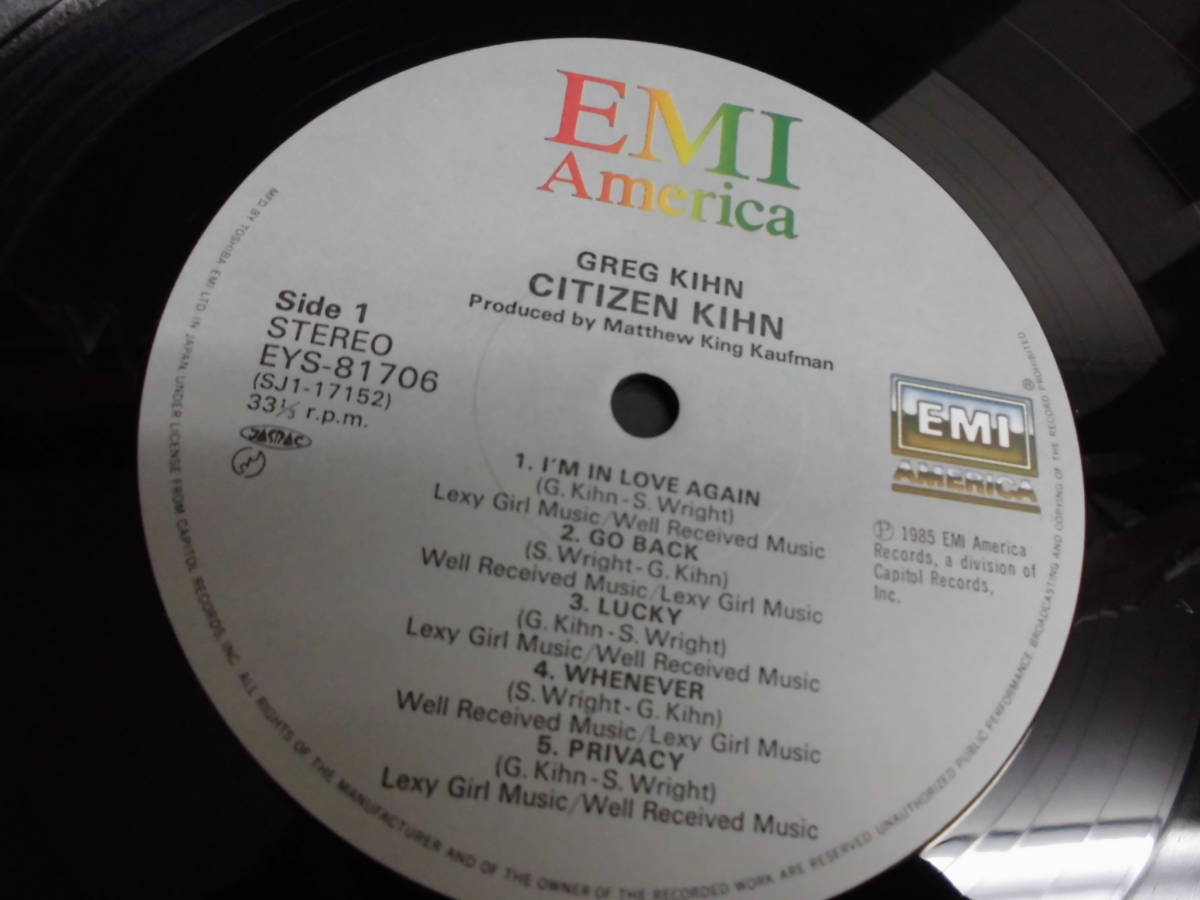 グレッグ・キーンGREG KIHN/CITIZEN KIHN●LP_画像5