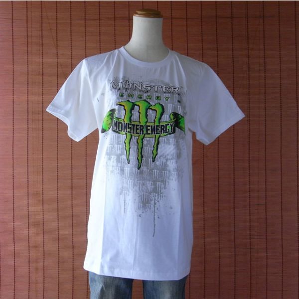 【Triple_nine】モンスターエナジー柄Tシャツ(Monster Energy)(Type-D)(ホワイト)／サイズＭ(tnth0010m)_画像5