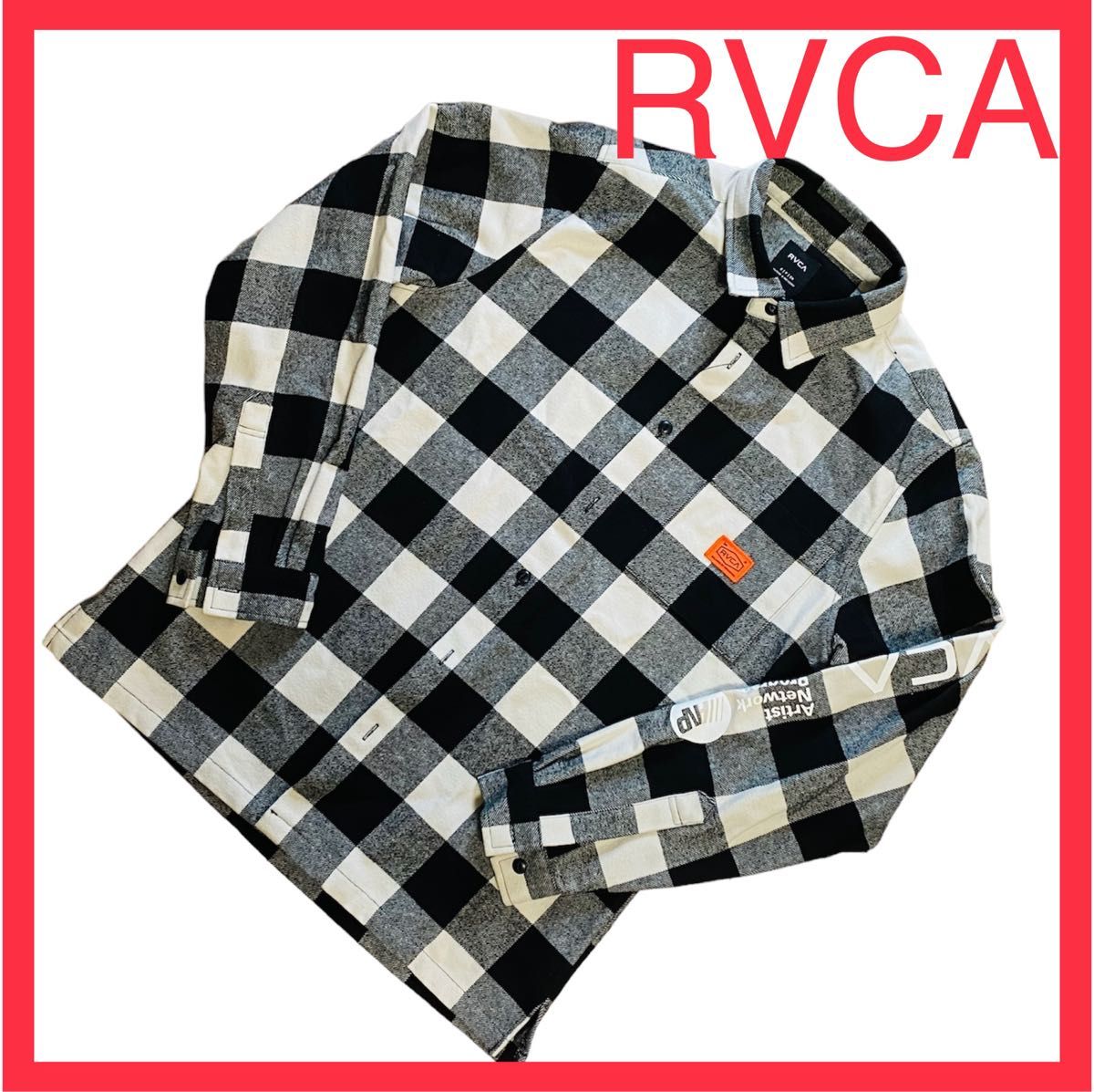 【美品】RVCA ルーカ　ロングスリーブシャツ　ネルシャツ　sサイズ