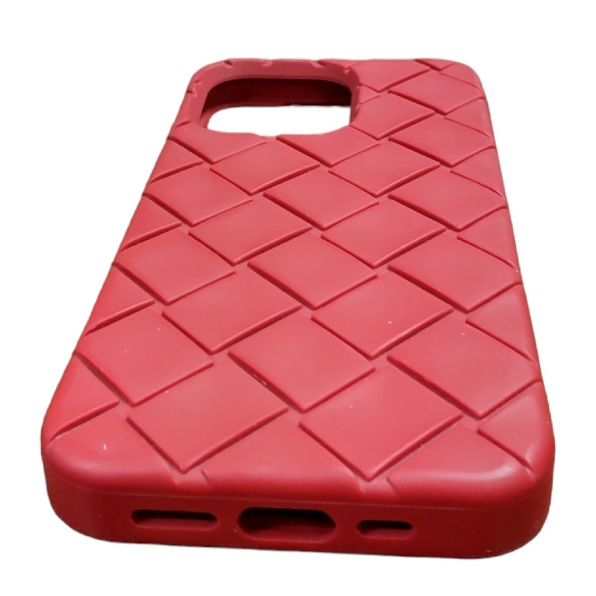 【中古品】 BOTTEGA VENETA ボッテガヴェネタ iPhone13Pro用ケース レッド スマホケース 本体のみ N49865RKの画像4