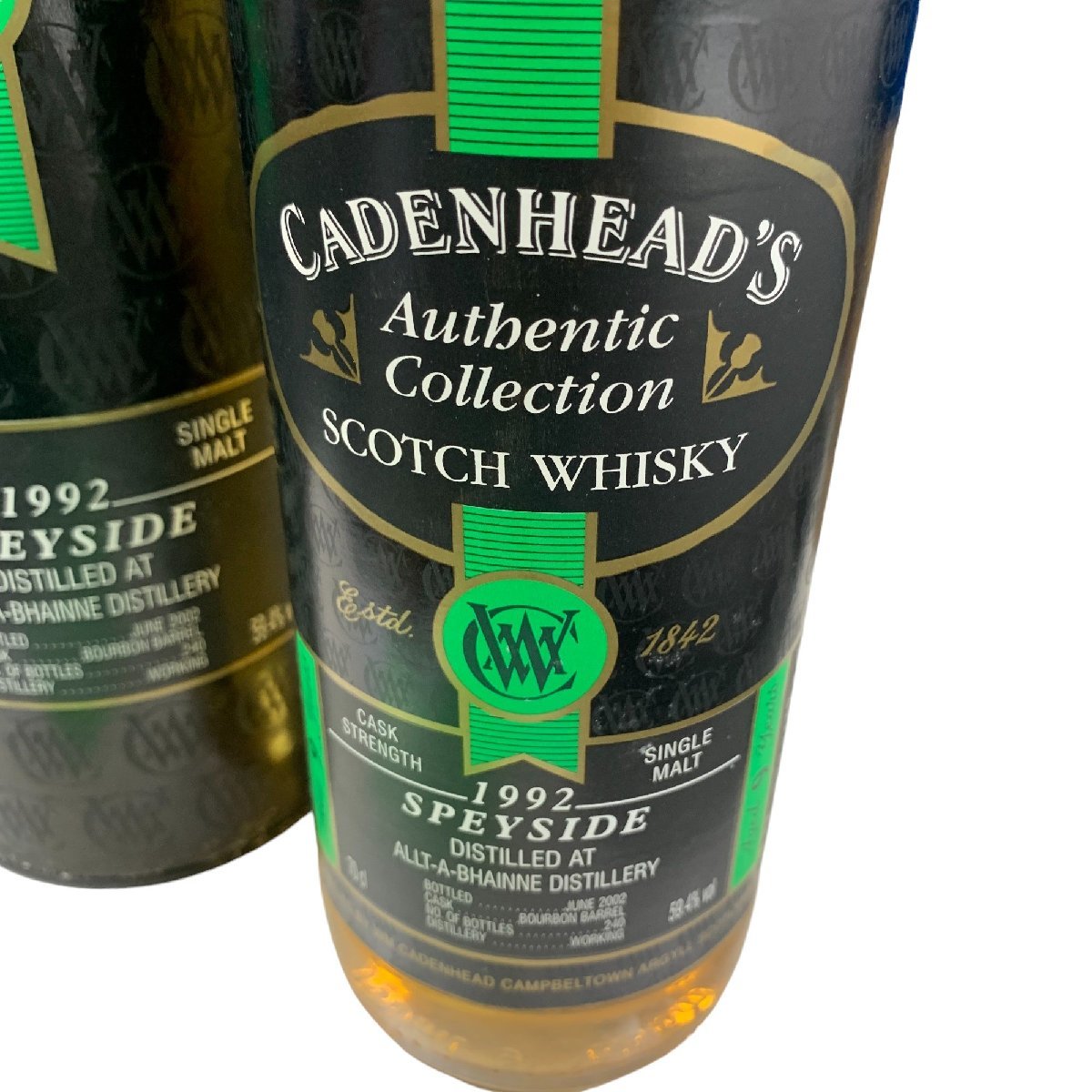 ◆未開栓◆ アルターベーン 9年 1992-2002 CADENHEAD ケイデンヘッド オーセンティックコレクション 700ml 59.4% スコッチ Q10-31NL_画像3