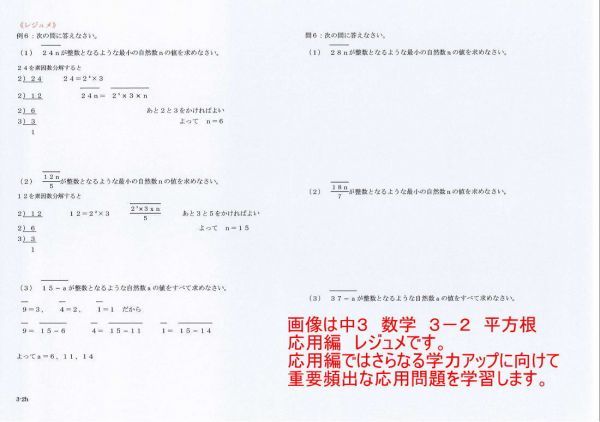 Paypayフリマ プロが教える 数学 中学 3年 Dvd 2 平方根 応用編 問題集