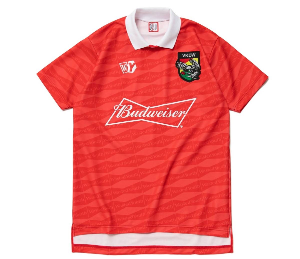 M Wasted Youth x Budweiser SOCCER GAME SHIRT Red VERDY GDC Girls Don't Cry バドワイザー サッカーゲームシャツ ヴェルディ ガルドン_画像2