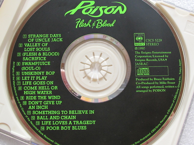 ◇90's 　ポイズン　POISON　 Flesh & Blood 初版国内盤 CD_画像5