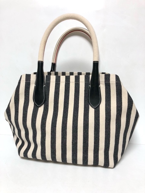  two point and more free shipping!2A54[ beautiful goods ] Ralph Lauren canvas × leather stripe 3WAY tote bag handbag shoulder bag 