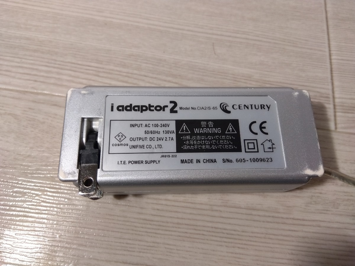 Apple PowerBook G4 / iBook G3 用 ACアダプター CENTURY iadaptor2 / 出力 24V 2.7A CIA2/W-65 【AW209】_画像2