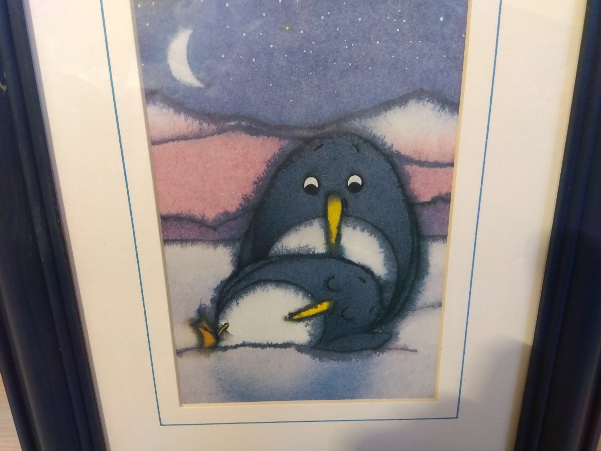 【A220】絵画 ペンギン 作者不明の画像2